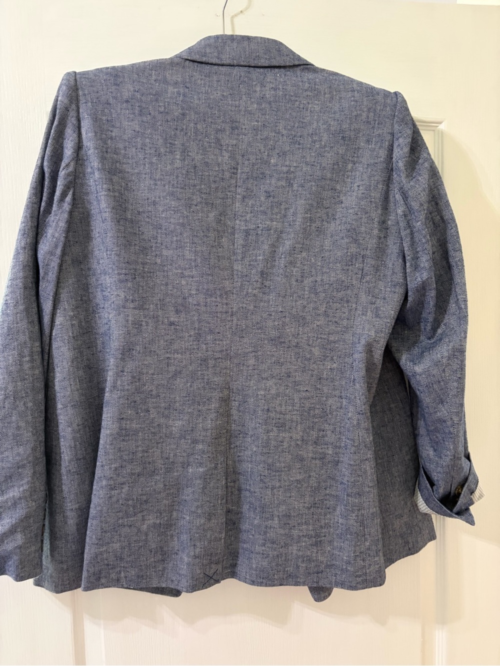 Women's Lightweight Blue Blazer Jacket Sz 16 - Picture 3 of 12